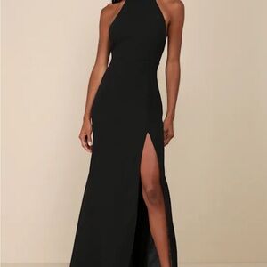 Lulus Black Halter Dress